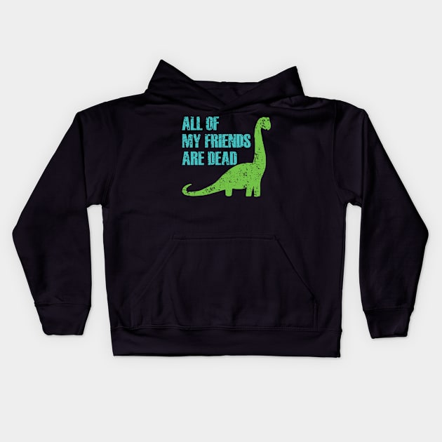 Dead Dinosaur Kids Hoodie by Brothers With Ax Sticks